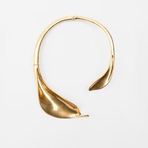Zara Gold Sculptural Collar Necklace